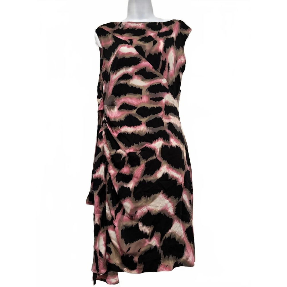 Women's sz‎ 10 Diane Von Furstenberg purple silk sleeveless dress #1327